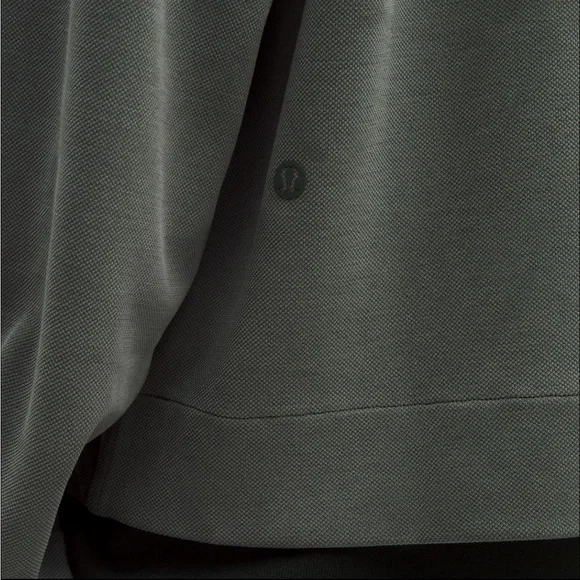 Lululemon Softstreme Pique Oversized Long-Sleeve Polo Shirt Palm Deco SZ S - Picture 3 of 13